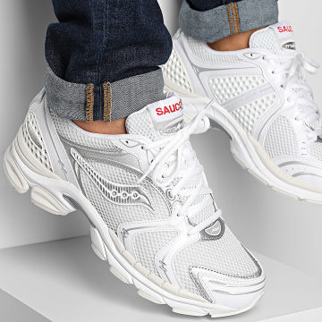 Saucony - Scarpe da ginnastica Progrid Triumph 4 Bianco Argento